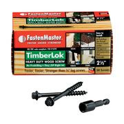 FASTENMASTER Wood Screw, 2-1/2 in, Stainless Steel 50 PK FMTLOK212-50